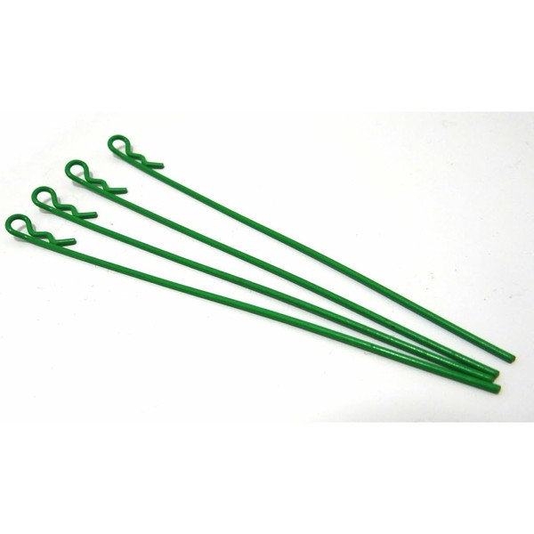 X Spede AC01N05 Green bent Body Clips 105mm long 1.2mm