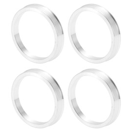 INFINAUTO Wheel Hub Centering Rings OD 63.4mm to ID 54.1mm Wheel Center Shaft Shock Absorbing Aluminum Alloy Hub Rings Silver Tone Durable