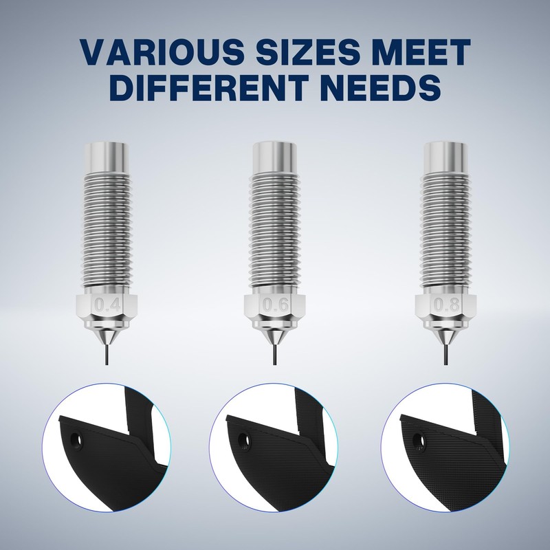 ELEGOO 5pcs Harden Steel Nozzles for Neptune 4 Plus/Max, Wear-Resistant