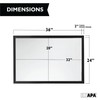 Ilyapa Extra Large Dry Erase Board for Wall - Wood