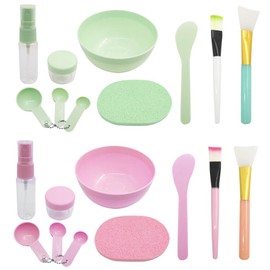 Juego de herramientas de mezcla de mascarilla de bricolaje, DanziX Kit de tazón de mezcla para mascarilla de bricolaje con cepillos de silicona...    