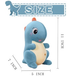 NILISWIEST Dinosaur Plush Toys, Soft and Cuddly Dinosaur Interactive Plush Pillow Doll, Suitable for Ages 3 and Up (Blue Tyrannosaurus)