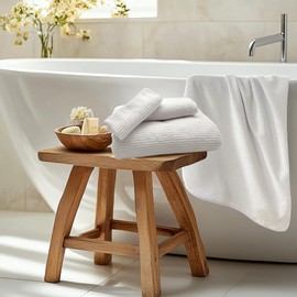 Greenfound White Bath Towel Set 5 Piece,Soft,Highly Absorbent,DurableHotel Quality,Includes 1 Bath Towel,2 Hand Towel,2 Washcloths,White Towel Sets for Bathroom