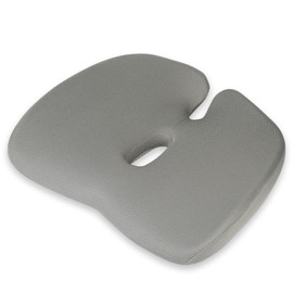 You&ours Chair Pad Memory Foam Chair Cushion with Non-Slip Back and Breathable (Gray)