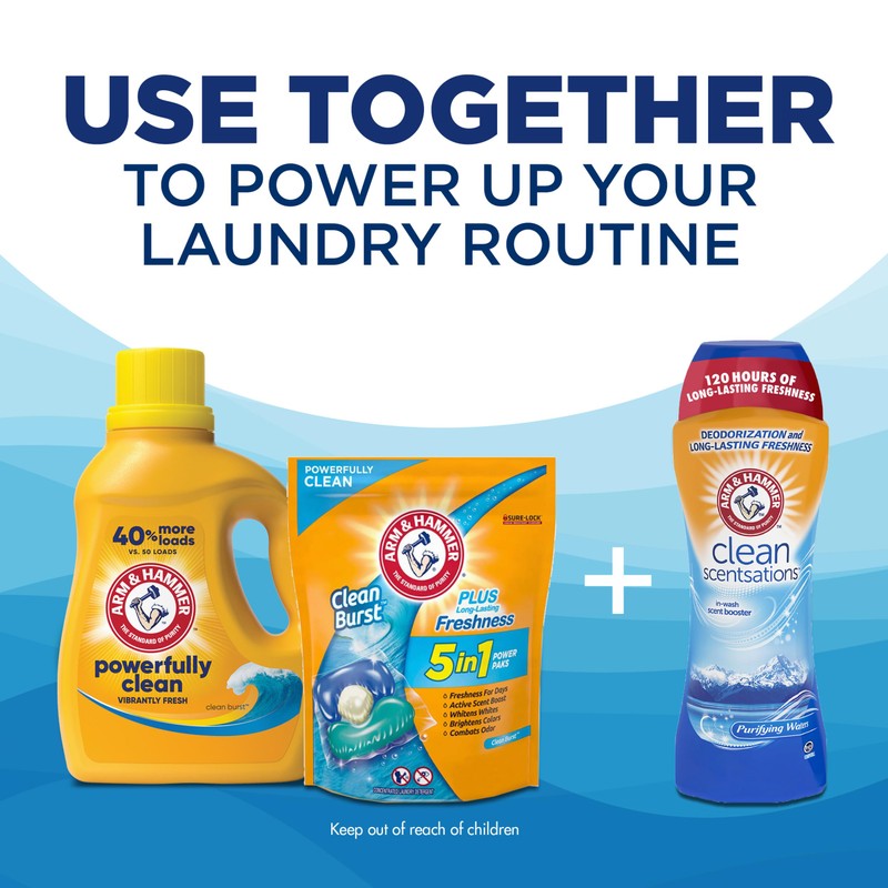 ARM & HAMMER Liquid Laundry Detergent, Clean Burst Fresh, 170
