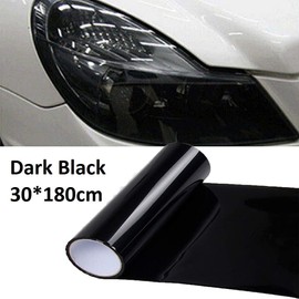 Riloer Car Light Film, Tint Vinyl Film for Headlight, Rear Light, Taillight Fog Lamp, 30cm*180cm, Deep Black