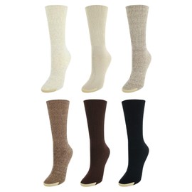 Gold Toe Women's Classic Turn Cuff Multipairs Socks, Oatmeal, One Size Plus