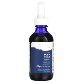 Minerals Liquid Ionic Vitamin B12, 1000mcg, Non-GMO, Gluten-Free, Unflavored 59ml
