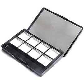 Empty Eye Shadow Palette Container Lipstick Cosmetic Cream Tray Multi-Lattice Mini Holder Case Makeup Loose Powder Organizer Sample Small Box Jar (Black, One Size)