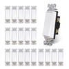 AIDA Matte White Single Pole Decorator Light Switch, 15Amp, 120/277V,