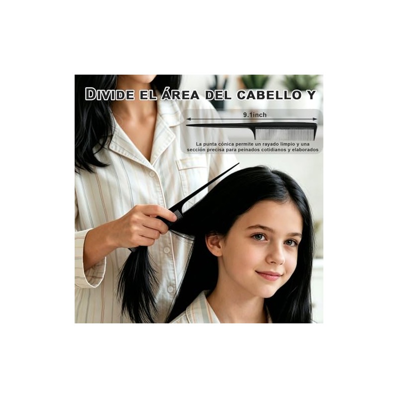 Juego de 5 Cepillos para Cabello Rizado, Desenredante y Peine