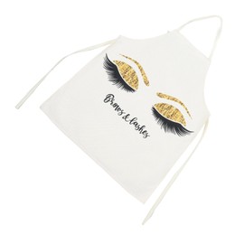 Ipetboom Fashionable Nail Salon Apron for Women Manicurist Apron with Flax Material for present for Hairdressers and Salon Owners