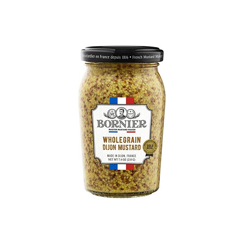 BORNIER Wholegrain Dijon Mustard, 7.4 Ounce