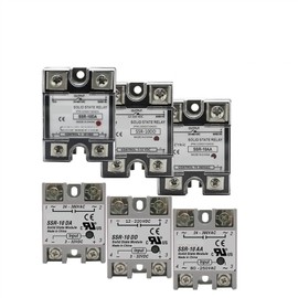 YEAHSO SSR-25DA SSR-40DA SSR-40AA SSR-40DD SSR 10A 25A 40A 60A 80A 100A DD DA AA Solid State Relay Module for PID Temperature Control 1Pcs (Color : Dd, Size : WHITE-40A)