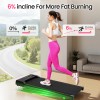 Akluer Portable Walking Pad with 6% Incline for Small Space
