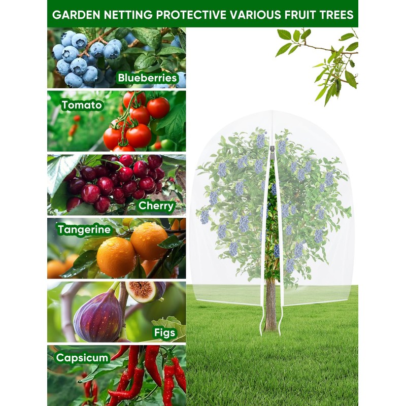 Fruit Tree Netting for Cicadas - with Zipper 2 Pcs