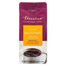 Teeccino Hazelnut Herbal Coffee Alternative,75% Organic Caffeine Free, Non Acidic,11 oz