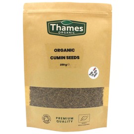 Organic Cumin Seeds - Raw, Vegan, GMO-Free, Certified Organic - No Additives or Preservatives - Rich in Nutrients and Flavor - Perfect for Spice Blends and Seasonings - Thames Organic 100g