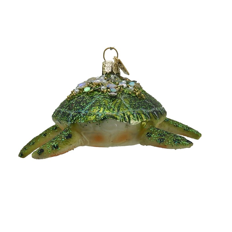 Kurt S. Adler Noble Gems Glass Sea Turtle Ornament NB1426