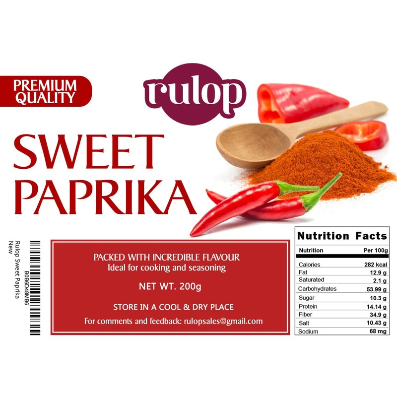 Rulop Sweet Paprika 200g, Resealable Bag, premium quality