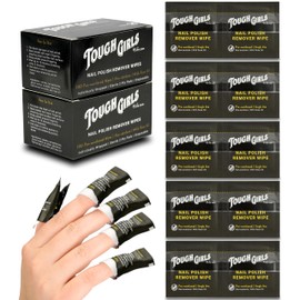 TOUGH GIRLS | Nail Polish Remover Wipes | Non-Acetone | Secure Adhesive Strip | Rose Oil | Pre-moistened 2-Ply (200 Pack)