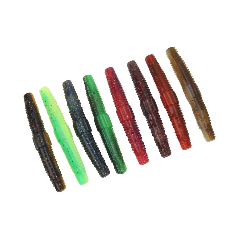 16pcs Soft Lure TPR Bite Resistant Hidden Hook Tip Built