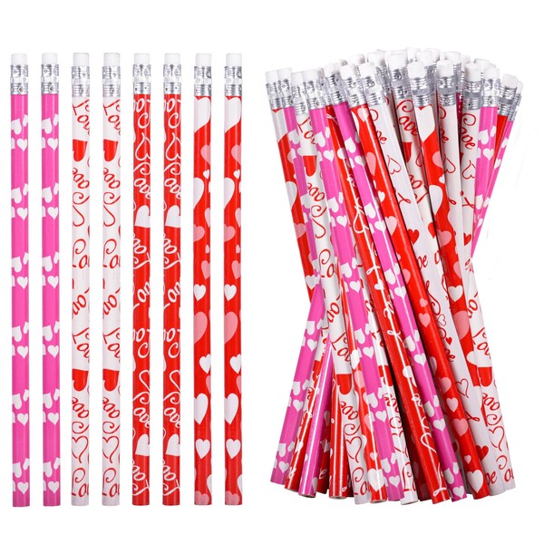 emzrivo 120 PCS Valentines Pencils Valentine's Day Pencils Bulk Holiday