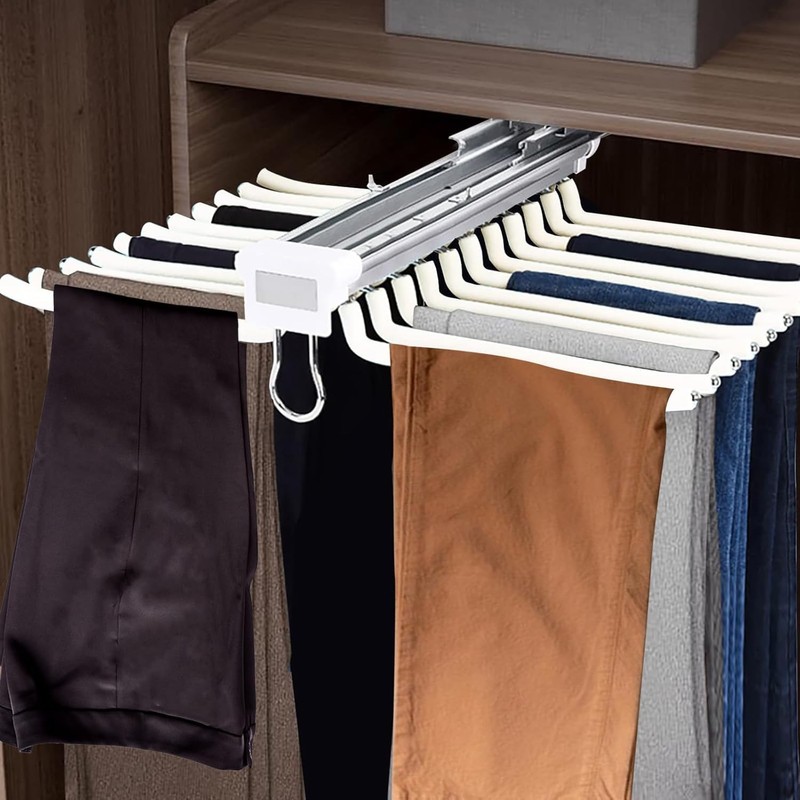 22 Arms Steel Slide Out Pants Rack Closet Pants Hanger