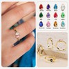 DONYUDE Turquoise Birthstone Rings December Birthday Gifts for Women Gold