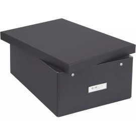 Bigso Katia Collapsible Storage Box | Photo Storage Box with Lid | White