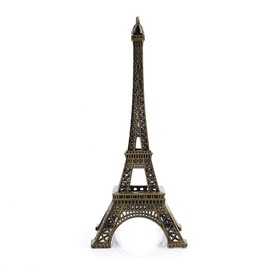 Dekaim Eiffel Tower Architecture Model, Antique Bronze Paris Eiffel Tower Statue Vintage Alloy Model Decoration(25cm)