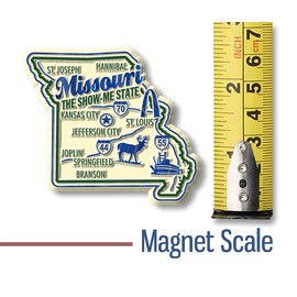 Missouri Premium State Magnet by Classic Magnets, 2.6" x 2.3", Collectible Souvenirs Made in The USA