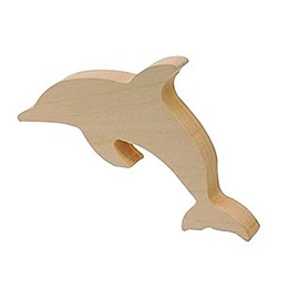 CORVUS 600705 Wood Figure Dolphin, Wooden Color