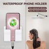 Waterproof Wall Mount Phone Holder, Multi-Purpose Phone Stand with Charging