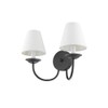 Livex Lighting 5272-04 Mendham 2-Light Wall Sconce, Black , White