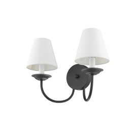 Livex Lighting 5272-04 Mendham 2-Light Wall Sconce, Black , White
