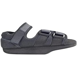 Black Velcro Post Surgery Heel Shoe Size Large (6-9) Emo