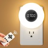 One Fire 【2 Pack】 Bathroom Clock,10 Levels Dimmable+3 Light Colors+Remote