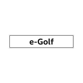Volkswagen 5GE071801 License Plate Number Plate Number Plate with E-Golf Lettering