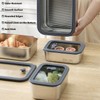 Stainless Steel Food Storage Containers-3Pcs Leakproof, Airtight Stainless-Steel Bowls with
