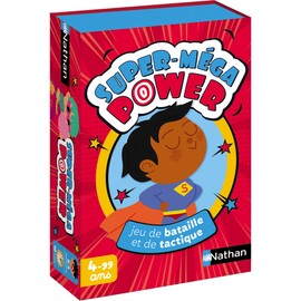 Nathan – Super Mega Powers, Kartenspiel für Kinder ab 4 Jahren, Kampf- und Taktikspiel, Thema Superhelden und Bösewichte, Familie und Kinder, 2 bis 4 Spieler
