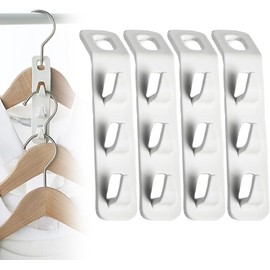 Walquicks 8 Piezas Ganchos para Colgar Ropa en Cascada, Ganchos de Conexión para Colgar Ropa, Clothes Hanger Connector Hooks, Ganchos Extensores para Ahorro de Espacio