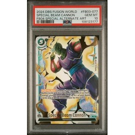 Dragon Ball TCG: Fusion World Ultra Limit, Special Beam Cannon #FB03 077, PSA Graded 10 GEM Mint, Fully Encapsulated and Bundled with Compatible Dragon Ball Super Hard Sealed Case