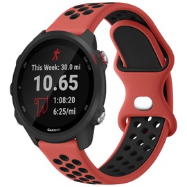 Meliya Bands Compatible with Garmin Forerunner 245/645 Band, Forerunner 55/158 Band, 20mm Replacement Soft Silicone Sport Band for Garmin Forerunner 645/245 Music, Forerunner 55/158 Smart Watch