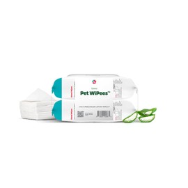 Pet Parents® Pet WiPees™ Gland, Dog Wipes for Paws & Butt, Cat & Dog Butt Wipes, Dog & Cat Gland Cleaning Wipes, 200ct (100 Count (Pack of 2), Natural)