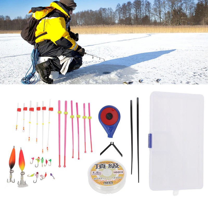 Mini Ice Fishing Rod Reel Combo Portable Ice Fishing Pole