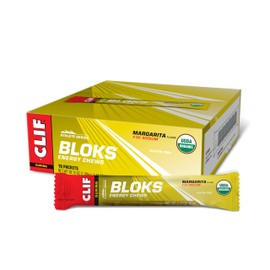 Clif Bloks CLIF BLOKS - Margarita Flavor with 3X Sodium - Energy Chews - Non-GMO - Plant Based - Fast Fuel for Cycling and Running - Quick Carbohydrates and Electrolytes - 2.12 oz. (18 Count)