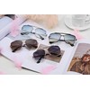 Retro Square Aviator Gradient Sunglasses Fashion Trendy Costume Eyewear Tony