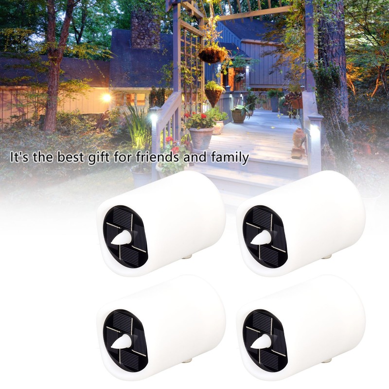 4Pcs Solar Powered LED Candle Light Yellow Flicker Tea Lamp