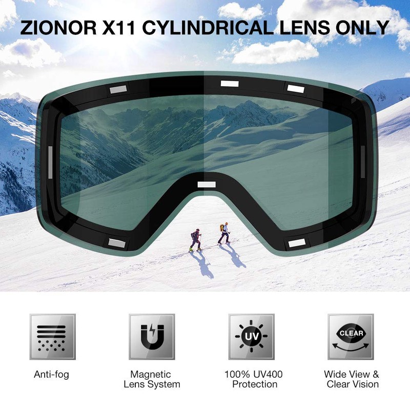ZIONOR X11 Ski Snowboard Snow Goggles Replacement Lenses (LENS ONLY